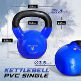 Yes4All 5-65lbs Kettlebells Vinyl Coated Cast Iron for Dumbbell Weights Exercises, Gym, Fitness, Full Body Workout Equipment Push up, Grip and Strength Training