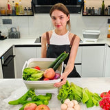 Collapsible Dish Basin Foldable Kitchen Sink With Drain Plug Plastic Laundry Tub 9L/2.4Gal RV & Camping Wash Basin Space-Saving Bottle Washing Sink (Green)