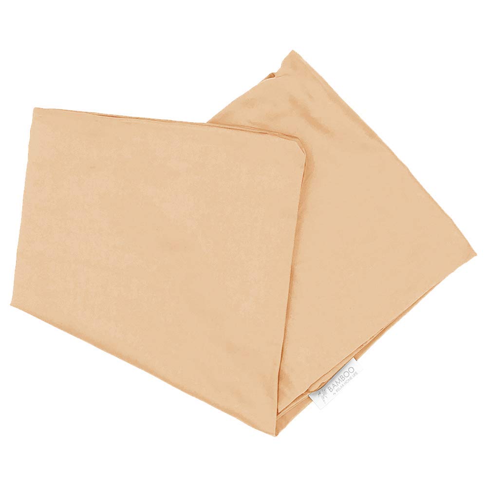 Relax Home Life Wedge Pillowcase, 100% Egyptian Cotton, Fits 7.5" Bed Wedge, Beige, 25" W x 26" L x 7.5" H