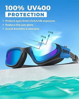 OMID Swim Goggles, P2 Polarized Swimming Goggles for Men Anti-fog Goggles Swimming for Adult Women