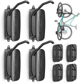 monTEK Swivel Bike Wall Mount, Bike Hangers for Garage, Space-Saving Vertical Bike Rack, Sturdy Bike Storage Rack Holds Up to 66lbs, Easy to Install, 4 Pack