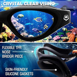 WIN.MAX Polarized Swimming Goggles Swim Pool Goggles Anti Fog Anti UV No Leakage Clear Vision for Men Women Adults Teenagers