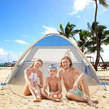 Gorich Beach Tent Sun Shelter for 3/4-5/6-7/8-10 Person with UPF 50＋ UV Protection, Lightweight & Easy Setup Beach Shade Canopy, Portable Beach Shade Tent Beach Cabana