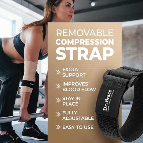DR. BRACE® Elite Elbow Brace Support, Breathable Elbow Compression Sleeve with Gel Pad for Golfer's, Tennis Elbow & Tendonitis Treatment & Pain Relief 2024