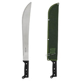 Zenport MP15 Machete Carbon Steel Blade PVC Handle Includes Sheath, 15", Green