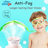 Seago Swim Goggles 2 Pack Anti-Fog Anti-UV Wide View Swimming Goggles for Kids 3-15