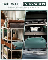 FoundGo Water Storage Bladder Emergency Water Storage Tank, Large Capacity Water Containers, Portable Vinyl Water Storage Barrel for Outdoor/Survival/RV/Garden