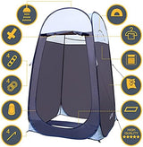Leader Accessories Pop Up Shower Tent Dressing Changing Room Privacy Portable Camping Shelters 4' x 4' x 78" H Extra-Large Space