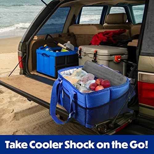 Cooler Shock Ice Packs - Reusable, Premium, Large Pack and Lunch Set for Long Term Use - Cools Faster Than Ice - Cooler Accessories