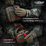 EVERLIT Advanced Emergency Trauma Kit, CAT GEN-7 Tourniquet Mil-Spec Nylon Laser Cut Pouch with 36" Splint, Military Combat Tactical IFAK for First Aid Response Bleeding Control