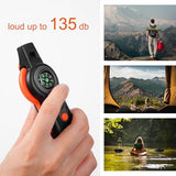 Emergency Survival Function Whistle, Outdoor Multifunctional Tool Safety Whistle with Lanyard, Ideal for Kayaking, Boating, Hiking, Camping, Climbing, Hunting, Fishing