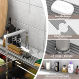 Faucet Mat for Kitchen Sink - Super Absorbent Diatomite Fast Drying Stone, Quick Drying Splash Guard,Prevents Moisture Buildup Sink, Durable Protector for Kitchen,Bathroom Counter