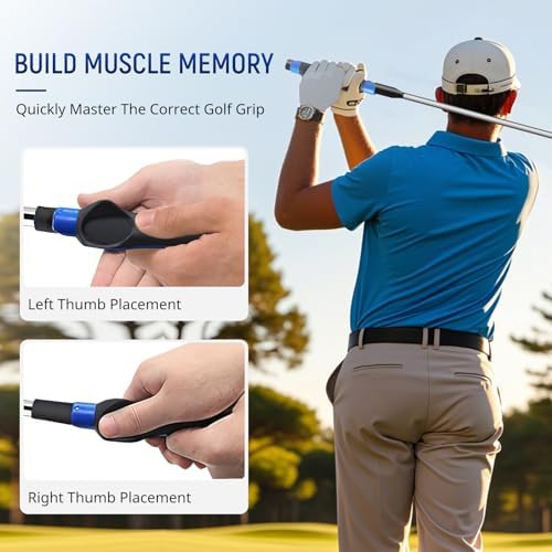 Golf Grip Trainer, Golf Training Aid, Golf Grip Kit, Golf Club Grips, Grip Trainer Golf Club to Help Train Correct Hand Position