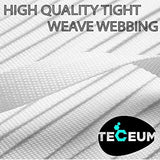 TECEUM 1" & 1.5" & 2" Webbing – 10 25 50 Yards – 40+ Colors – Heavy Duty 1 Inch 1.5 Inch 2 Inch Webbing for Climbing Outdoors Indoors Crafting DIY