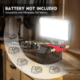 LED Work Light for Milwaukee 18v Battery, Ecarke 7'' 100W Cordless Work Lights 10000 Lumens of Brightness for m18 Battery Light with Low Voltage Protection&USB & Type-C Charger Port for car Repairing