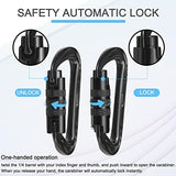 Heavy Duty Lightweight Locking Carabiner Clips D Ring for Camping Hiking Outdoor Gym etc, Carabiner with Lock Small Carabiners for Dog Leash & Harness