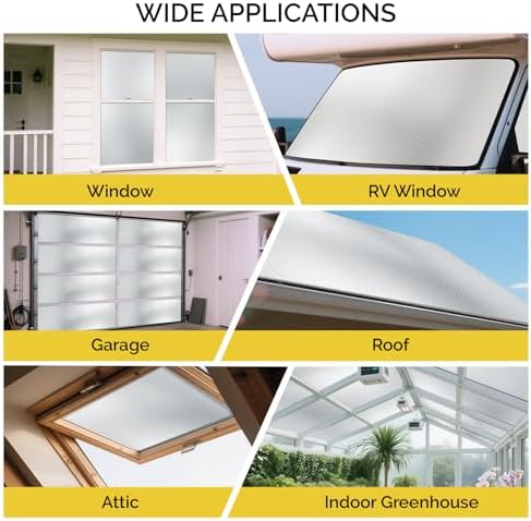 fowong Reflective Bubble Insulation Sheet, Double Side Window Insulation for Summer Heat, 48" x 10 Ft Aluminum Foil Bubble Shield, Sun Reflector for Window, RV, Garage Door, Roof