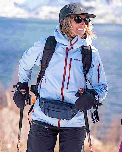 WATERFLY Fanny Pack Waist Bag: Small Hip Pouch Bum Bag Fannie Pack Phanny Fannypack Waistpack Bumbag Beltbag Sport Slim Fashionable for Jogging Hiking Hiker Woman Man