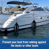Affordura Boat Fender 4 Pack Boat Bumpers Fenders with 4 Ropes, Boat Bumpers for Pontoon Boat Fenders Inflatable