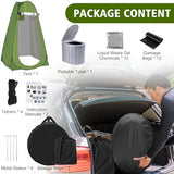 Privacy Tent & Portable Toilet for Adults Camping, 190T Oxford Cloth Outdoor Shower Tent Porta Potty Kit for Camp Travel Car Trips Toilet Bathroom Changing Room Ice Fishing Shelter and Gifts