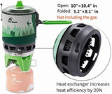 Fire-Maple "Fixed Star 3" Personal Cooking System | Pot/Jet Burner Stove System with Electric Ignition | Ideal for Hiking, Camping, Backpacking, Fishing, Hunting Trips and Emergency Use, Green