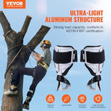 VEVOR Tree Climbing Spikes, 1 Pair Climbing Spurs, 350lbs Load Capacity Tree Climbing Gear with Straps and Spike Protectors, Arborist Equipment for Climbers, Hunting, Fruit Picking