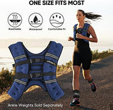APEXUP Weighted Vest with 5lbs/10lbs/15lbs/20lbs/25lbs/30lbs Weights and Reflective Stripe, Weight Vest Men Women for Workout, Strength Training, Running