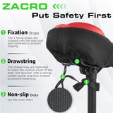 Zacro Bike Seat Cushion - Gel Padded Bike Seat Cover for Men Women Comfort, Extra Soft Exercise Bicycle Seat Compatible with Peloton, Outdoor & Indoor Bike Saddles