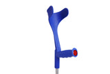 PEPE Mobility - Forearm Crutches for Adults (x2 Units, Open Cuff), Adjustable, Aluminum, Blue - Made in Europe