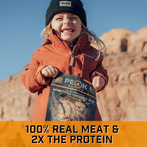 Peak Refuel Homestyle Chicken and Rice | Freeze Dried Backpacking and Camping Food | Amazing Taste | High Protein | Real Meat | Quick Prep Meals (2-Pack)