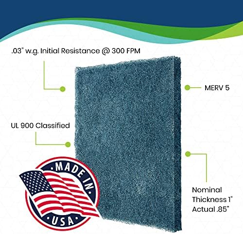 20x30x1 Cut To Fit Furnace & Air Conditioner Washable Reusable High Air Flow Polyester Fiber Filter Media (20" x 30" x .75" actual)