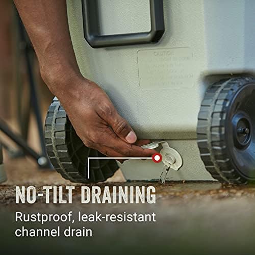 Coleman Classic Series Insulated Portable Wheeled Cooler, Leak-Resistant Outdoor Hard Cooler Keeps Ice up to 5 Days, 100-Quart