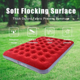Queen Size Double Camping Air Mattress Bed with Air Pump,Inflatable Mattress,80"x 60"Thickened Portable Blow Up Air Mattress,Travel Sleeping Bed Pad for Camping Home Hiking