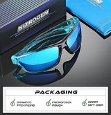 Nitrogen Polarized Wrap Around Sport Sunglasses for Men Women UV400 Protection Sun Glasses