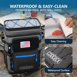 COOLREX Large Backpack Cooler 36 Can Cooler Backpack with 2 Insulated Compartments Leak Proof Waterproof Travel Backpack, Camping Beach Picnic Lunch Thermal Bag for Women and Men