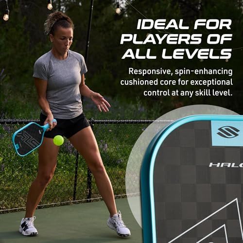 Selkirk Sport SLK Halo Raw Carbon Fiber Pickleball Paddle | Designed in The USA | Choose from The T700 Raw Carbon Fiber Power, The 18k Ultraweave Control, or The Kevlar Linkweave Thermoformed Pro