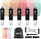 VEICK Resistance Bands, Exercise Bands, Workout Bands Set for Working Out with Handles for Men Women, Elastic Exercising Bands for Fitness Weights Work Out at Home Gym