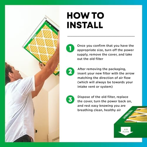 Filterbuy 14x14x1 Air Filter MERV 11 Allergen Defense (4-Pack), Pleated HVAC AC Furnace Air Filters Replacement (Actual Size: 13.75 x 13.75 x 0.75 Inches)