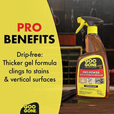 Goo Gone Pro-Power Spray Gel Adhesive Remover - Surface Safe, Great Cleaner, No Harsh Odors, Removes Stickers, Can Be Used On Tools, 24 Ounce, 2 Pack with Scraper Tool