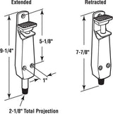 Pacific Doorware Heavy Duty Spring Loaded Step Down Push On Door Holder/Stopper (Aluminum)