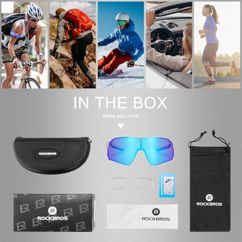 ROCKBROS Polarized Sunglasses UV Protection for Women Men Cycling Sunglasses
