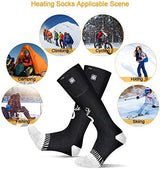 SNOW DEER Upgraded Rechargeable Electric Heated Socks,7.4V 2200mAh Battery Powered Cold Weather Heat Socks for Men Women,Outdoor Riding Camping Hiking Motorcycle Skiing Warm Winter Socks
