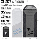 VENTURE 4TH Backpacking Sleeping Bag – XXL, Double and Single Sizes - Lightweight Warm & Cold Weather Sleeping Bags for Adults, Kids & Couples – Ideal for Hiking, Camping & Outdoor Adventures