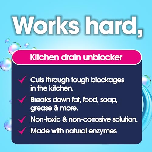 Ecozone Kitchen Drain Unblocker Non Toxic And Bleach Free Non Corrosive Cleaner Enzyme Solution Breaks Down Soap Grease Organic Blockages In Plug Holes Septic Tank Safe Vegan Friendly 1l - View #9