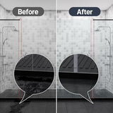 AmazerBath 5 PCS Shower Door Side Seal Strip -15.75 Inches x 5, 5 Sections Segmented Shower Installation Kit, Frameless Glass Door Seal Strip - Suitable for 1/4 Inch Glass