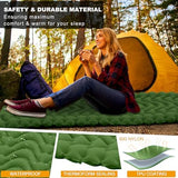MEETPEAK Camping Sleeping Pad with Pillow, Upgraded 4 Inch Thickness Inflatable Foot Press Camping Mat, Durable Waterproof Lightweight Sleeping Air Mattress for Hiking Backpacking Traveling