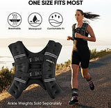 APEXUP Weighted Vest with 5lbs/10lbs/15lbs/20lbs/25lbs/30lbs Weights and Reflective Stripe, Weight Vest Men Women for Workout, Strength Training, Running