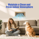 Floor Register 4x10, Brown Floor Vent Covers for Home Floor, Sidewall, Heavy Duty Steel Walkable Floor Grates, Adjustable Air Vent Covers Rust Proof Finish, 4" x 10'' Floor Vent, 6 Pack