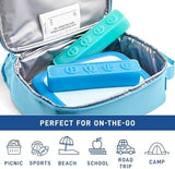 Cool Coolers by Fit & Fresh Kids Icicle Lunch Box Ice Pack Sticks, Icicle Ice Sticks for Lunch Bags and Coolers, Lunch Ice Pack Sticks, Reusable, Multicolored, Smile Icicles, 8PK