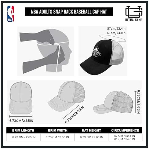 Ultra Game Men's NBA Official Snap Back All Around The World Trucker Baseball Cap Hat